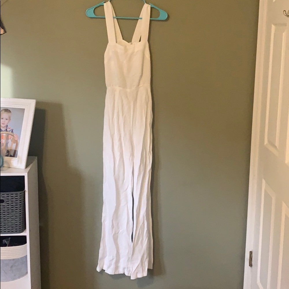 Forever 21 Contemporary White Jumpsuit Small